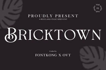 Bricktown - Regular & Italic Serif Font