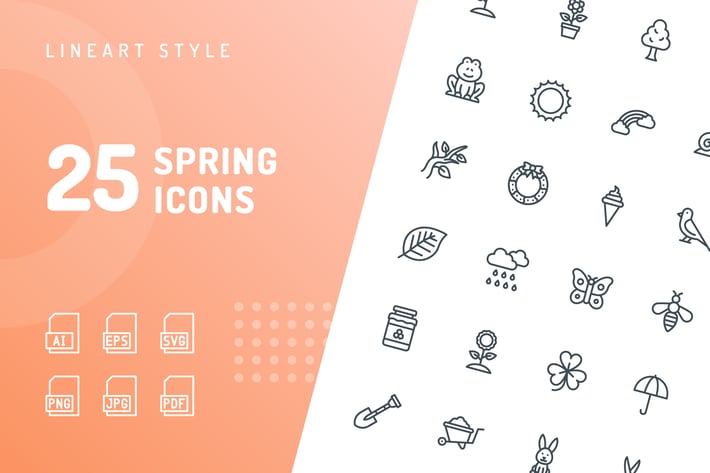Spring Line Icons