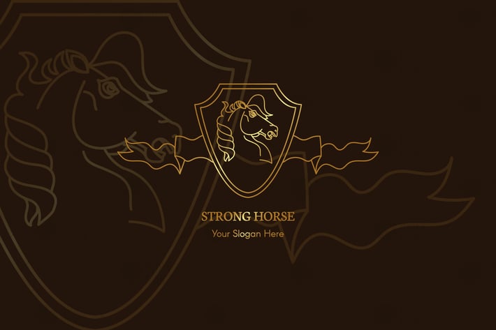 Strong Horse Logo Template