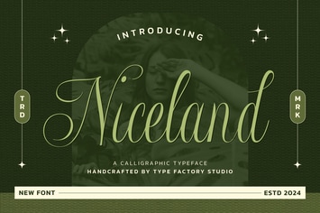 Niceland - Calligraphic Typeface