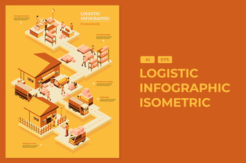 Logistics Framework - Isometrics Infographics