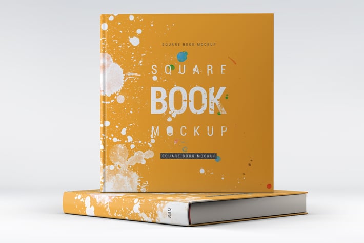 Square Book Mock-Up