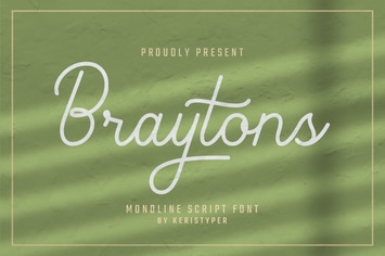 Braytons Monoline Font 