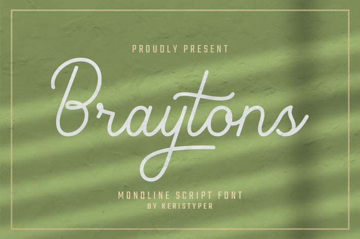 Braytons Monoline Font 