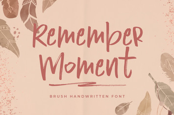 Remember Moment Business Brush Font
