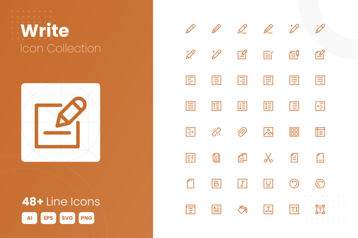 48 Write Icon Collection