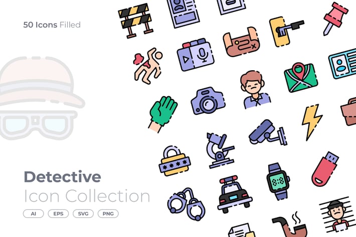 Detective Filled Icon