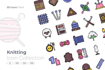 Knitting Filled Icon