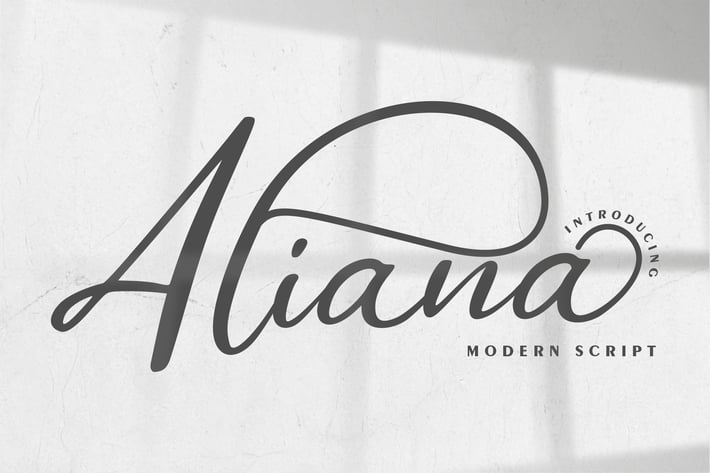 Aliana | Modern Script Font