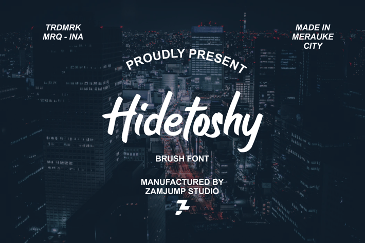 Hidetoshy - Brush Font