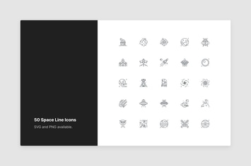 Space Line Icons