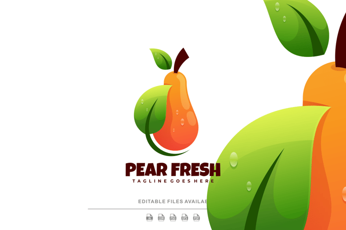 Pear Fresh Gradient Colorful Logo