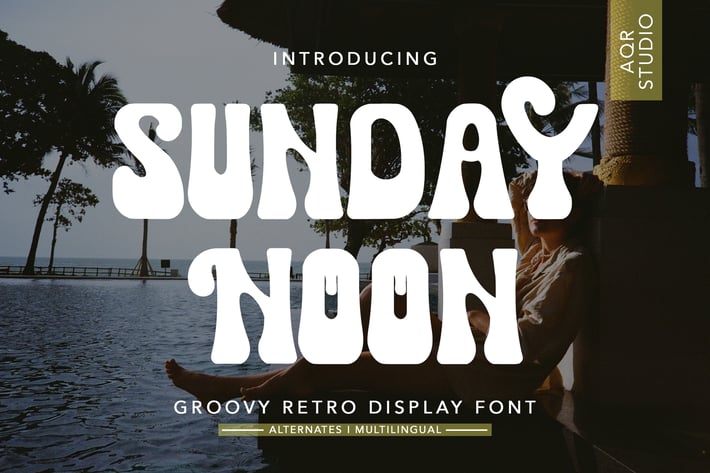 SundayNoon - Groovy Retro Display Font