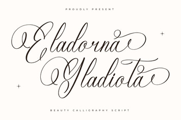 Eladorna Gladiota Calligraphy Script