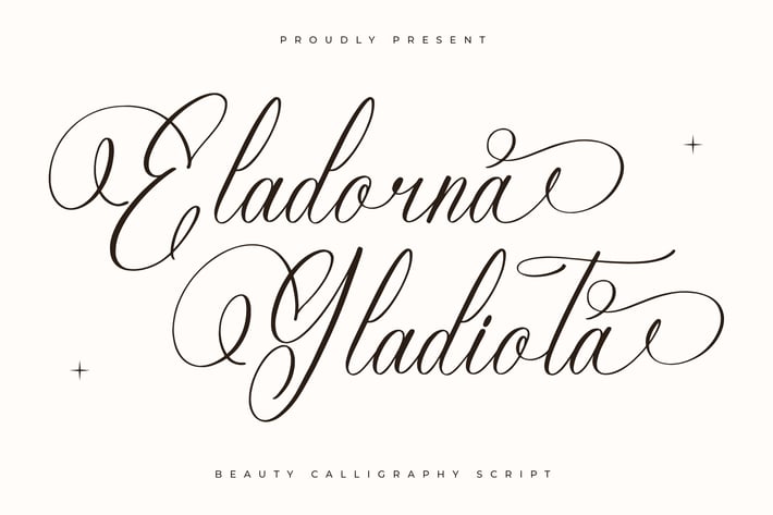 Eladorna Gladiota Calligraphy Script