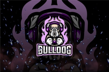Bulldog E-Sport and Sport Logo Template