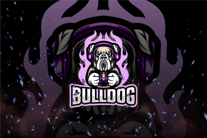 Bulldog E-Sport and Sport Logo Template