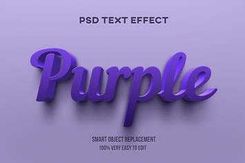 Purple texture text effect
