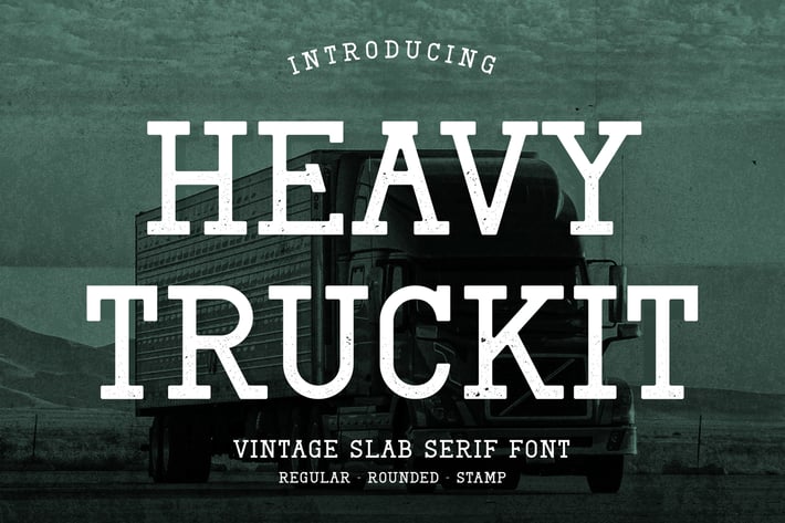 Heavy Truckit - Slab Serif Font