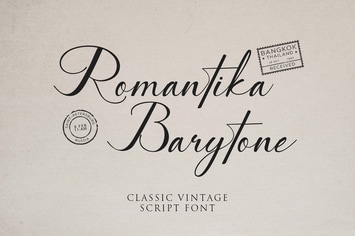 Romantika Barytone Classic Vintage Script Font