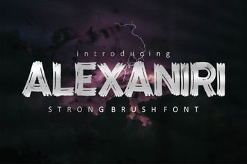 AN Alexaniri - Strong Brush Font
