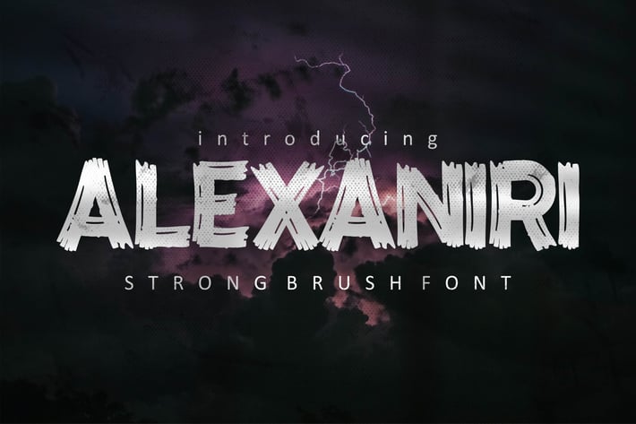 AN Alexaniri - Strong Brush Font