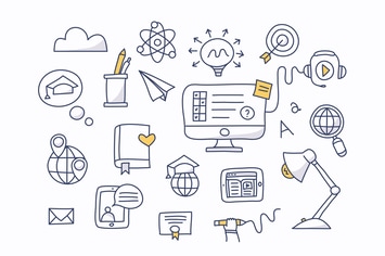 Online Education Doodles