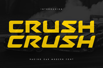 CRUSH - Racing Car Modern Font 