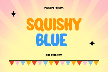Squishy Blue - Kids Book Font