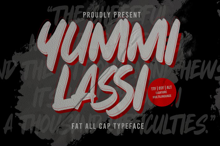 Yummi lassi - Playful Display Font