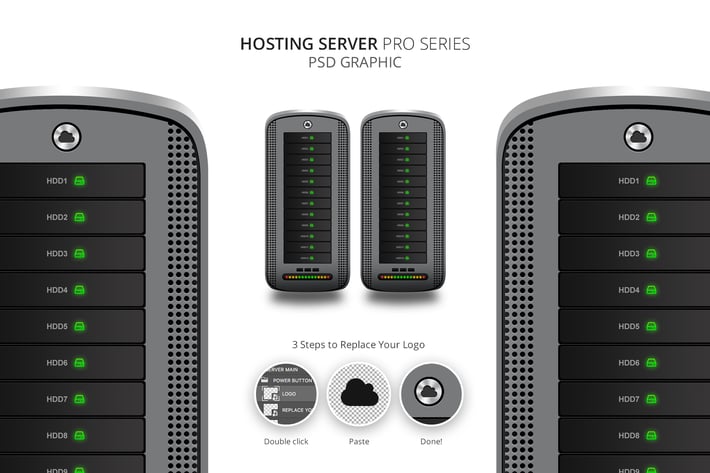 Hosting Server Pro Series GRAY Single PSD
