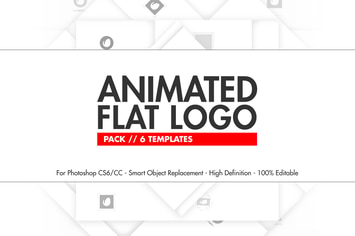 Animated Flat Logo Pack - Photoshop Templates