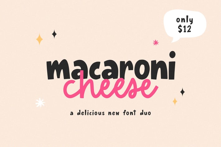 Macaroni Cheese Font Duo