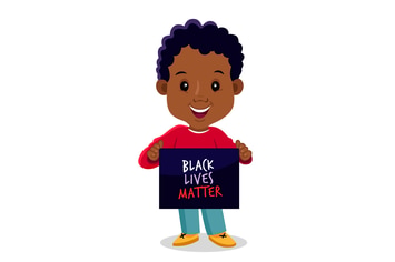 Kid Holding Black Lives Matter Sign