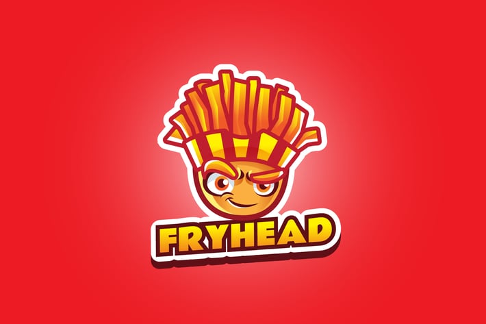 fry head - Mascot Logo