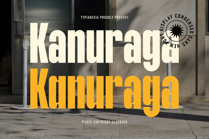 Kanuraga - Condensed Sans Display Font