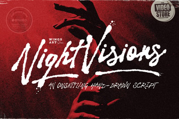 Night Visions: An Unsettling Brush Script Font