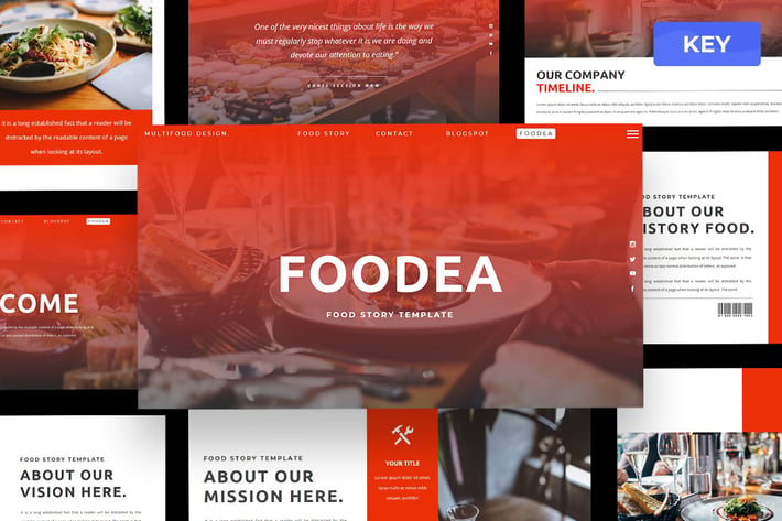 Foodea - Food Keynote Presentation Template