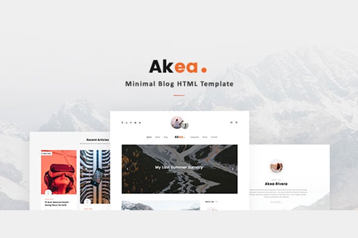 Akea - Minimal Blog HTML Template