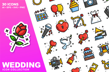 Wedding Color Icon Collection