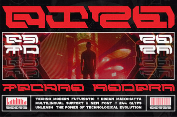 Bizo - Techno Modern Font