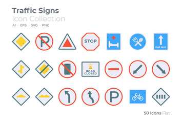 Traffic Signs Color Icon
