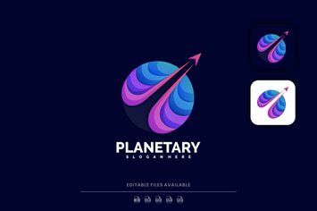Planetary Gradient Colorful Logo