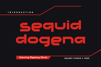 Sequid Dogena - Techno & Sans Font
