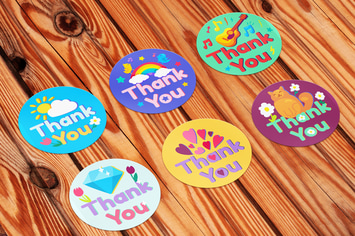 Thank You Stickers Set