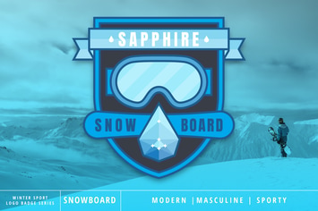 Winter Sport Series: Snowboard Logo Badge