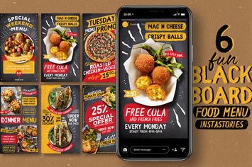 Fun Blackboard Food Menu Instagram Stories