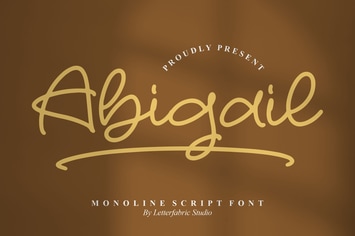 Abigail Monoline Script Font