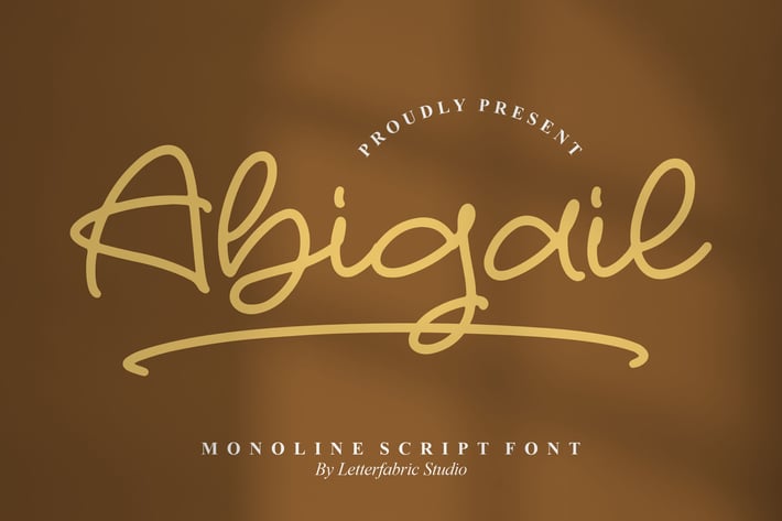 Abigail Monoline Script Font