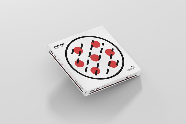 Pizza Box Mock-Up - Supermarket Edition